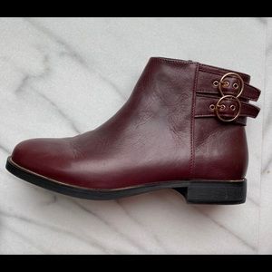 Zara Girl’s Leather Burgundy short Booties